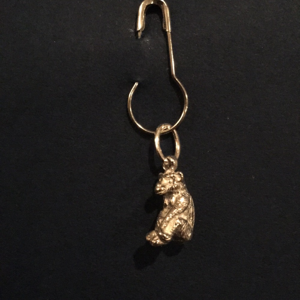 Silver monkey charm